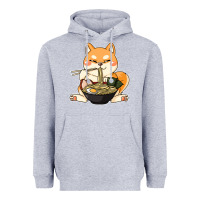 Heather Grey shiba inu dog ramen Heavyweight Hoodie - artisFamous