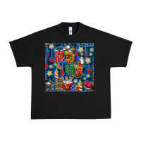 Black christmas ho ho ho with coffee cups and ornaments with plaid seamless  Urban Heavy Tee - BundleAndBundleShop