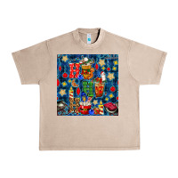 French Oak christmas ho ho ho with coffee cups and ornaments with plaid seamless  Urban Heavy Tee - BundleAndBundleShop
