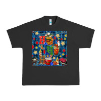 Pigment Black christmas ho ho ho with coffee cups and ornaments with plaid seamless  Urban Heavy Tee - BundleAndBundleShop