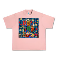 Salmon christmas ho ho ho with coffee cups and ornaments with plaid seamless  Urban Heavy Tee - BundleAndBundleShop