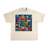 Sandshell christmas ho ho ho with coffee cups and ornaments with plaid seamless  Urban Heavy Tee - BundleAndBundleShop
