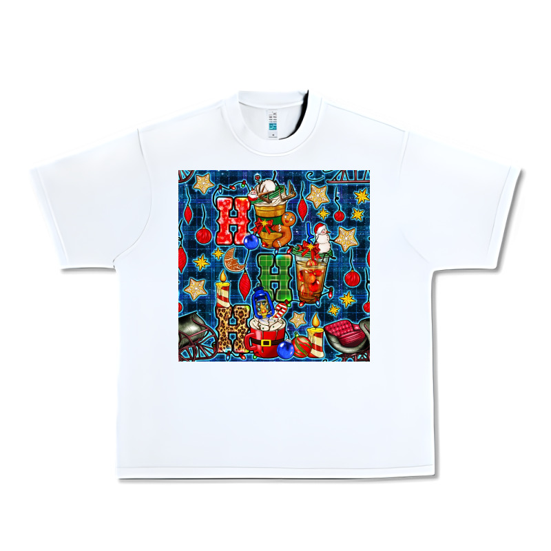 Christmas Ho Ho Ho With Coffee Cups And Ornaments With Plaid Seamless  Urban Heavy Tee by BundleAndBundleShop | Teevron