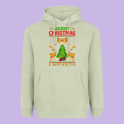 Merry Christmas Heavyweight Hoodie Designed By Artisfamous