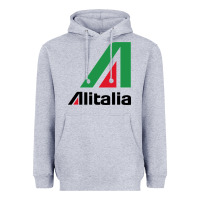 Heather Grey alitalia Heavyweight Hoodie - artisFamous