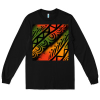 Black african tribal seamless pattern Long Sleeve Tee - BundleAndBundleShop