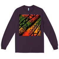 Plum african tribal seamless pattern Long Sleeve Tee - BundleAndBundleShop