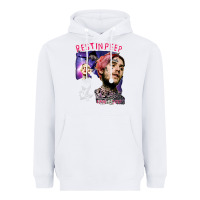 White lil peep Heavyweight Hoodie - artisFamous