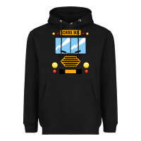 School Bus Costume Cool Halloween Heavyweight Hoodie | Teevron