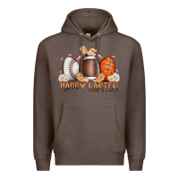 Coffee happy easter day eggs Premium Hoodie - RacoonDesign