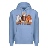 Colony Blue happy easter day eggs Premium Hoodie - RacoonDesign