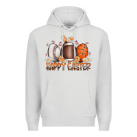 Dove Grey happy easter day eggs Premium Hoodie - RacoonDesign
