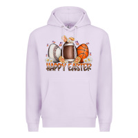 Lilac happy easter day eggs Premium Hoodie - RacoonDesign
