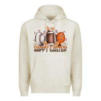 Oatmeal Heather happy easter day eggs Premium Hoodie - RacoonDesign