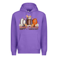Purple happy easter day eggs Premium Hoodie - RacoonDesign