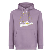 Lavender cat dj Heavyweight Hoodie - artisFamous