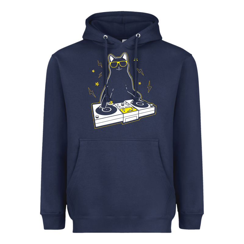 Cat Dj Heavyweight Hoodie by artisFamous | Teevron