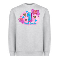 Heather Grey back to school flowers first grade 3200x2400 Heavyweight Sweatshirt - AdoDesignShop