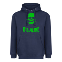 Navy frankenstein Heavyweight Hoodie - artisFamous