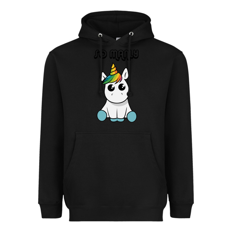 So Manly Funny Unicorn Heavyweight Hoodie by artisFamous | Teevron