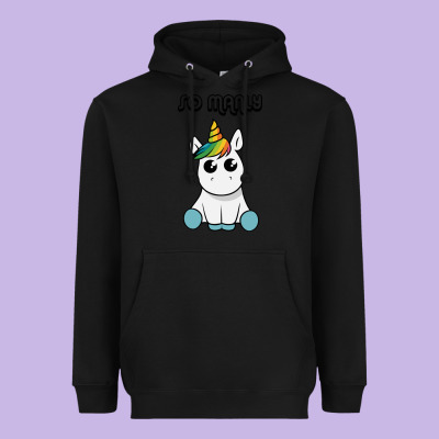 So Manly Funny Unicorn Heavyweight Hoodie Designed By Artisfamous
