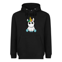 Black so manly funny unicorn Heavyweight Hoodie - artisFamous