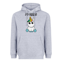 Heather Grey so manly funny unicorn Heavyweight Hoodie - artisFamous