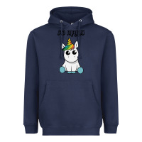 Navy so manly funny unicorn Heavyweight Hoodie - artisFamous