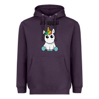 Plum so manly funny unicorn Heavyweight Hoodie - artisFamous