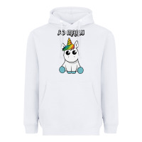 White so manly funny unicorn Heavyweight Hoodie - artisFamous