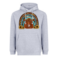 Heather Grey red angus rainbow Heavyweight Hoodie - JahusDesignShop