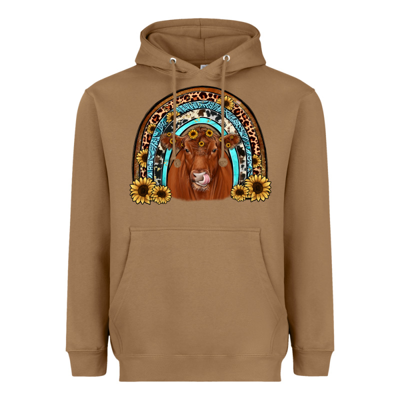 Red Angus Rainbow Heavyweight Hoodie by JahusDesignShop | Teevron