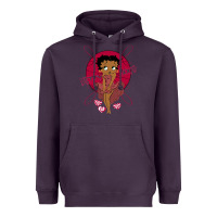 Plum Black Betty Boop Heavyweight Hoodie - artisFamous