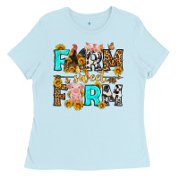 Baby Blue farm sweet farm western  olivia Ladies Tee - OliviaCreatesArt