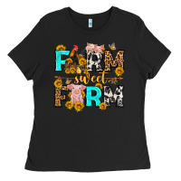 Black farm sweet farm western  olivia Ladies Tee - OliviaCreatesArt