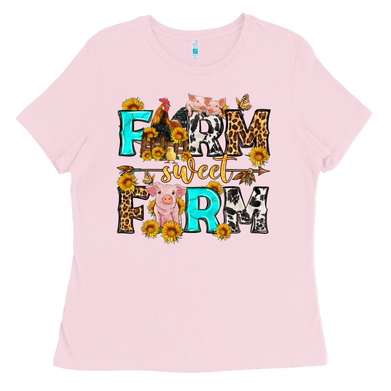 Farm Sweet Farm Western  Olivia Ladies Tee by OliviaCreatesArt | Teevron