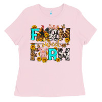 Bubblegum Pink farm sweet farm western  olivia Ladies Tee - OliviaCreatesArt