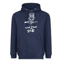 Navy bourdain cook free or die Heavyweight Hoodie - artisFamous