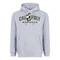 Heather Grey cal poly mustangs Heavyweight Hoodie - artisFamous