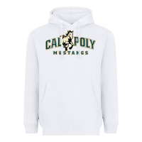 White cal poly mustangs Heavyweight Hoodie - artisFamous