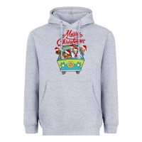 Heather Grey Scooby Doo merry christmas Heavyweight Hoodie - artisFamous