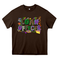 Chocolate Brown loan officer mardi gras cowgirl Heavy Core Tee - CowGirlArtShop