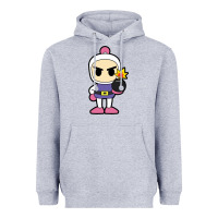 Heather Grey bomberman Heavyweight Hoodie - artisFamous
