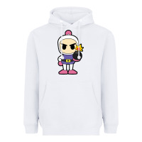 White bomberman Heavyweight Hoodie - artisFamous