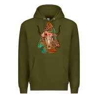 Army Green bullskull arrowhead Premium Hoodie - Jasminsmagicworld