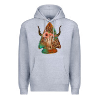 Heather Grey bullskull arrowhead Premium Hoodie - Jasminsmagicworld