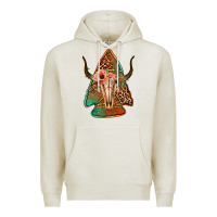 Oatmeal Heather bullskull arrowhead Premium Hoodie - Jasminsmagicworld