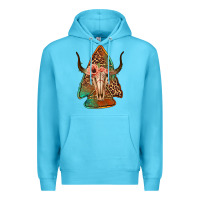 Ocean Blue bullskull arrowhead Premium Hoodie - Jasminsmagicworld