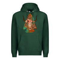 Sports Green bullskull arrowhead Premium Hoodie - Jasminsmagicworld