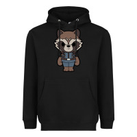 Black rocket racoon chibi Heavyweight Hoodie - artisFamous